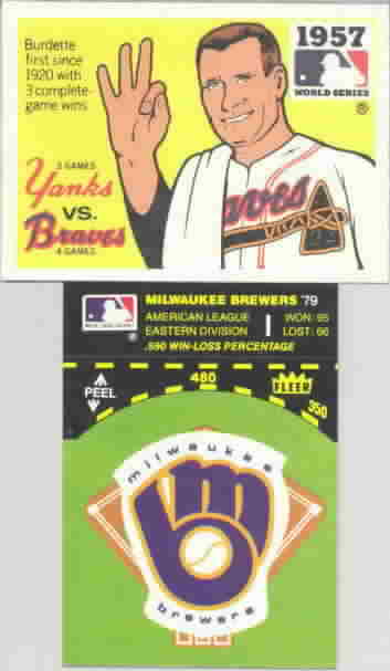 1980 Fleer World Series Logo Stickers Baseball Cards